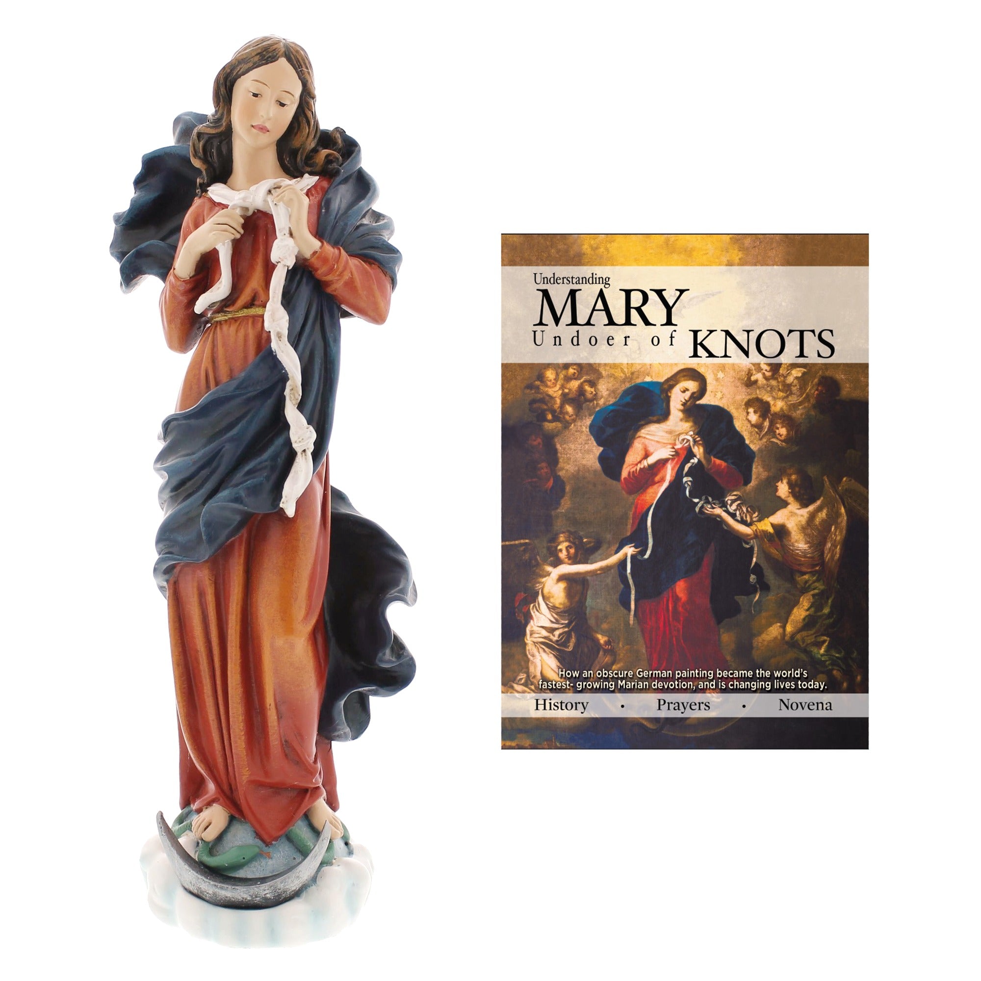Mary Undoer of Knots Statue with Booklet