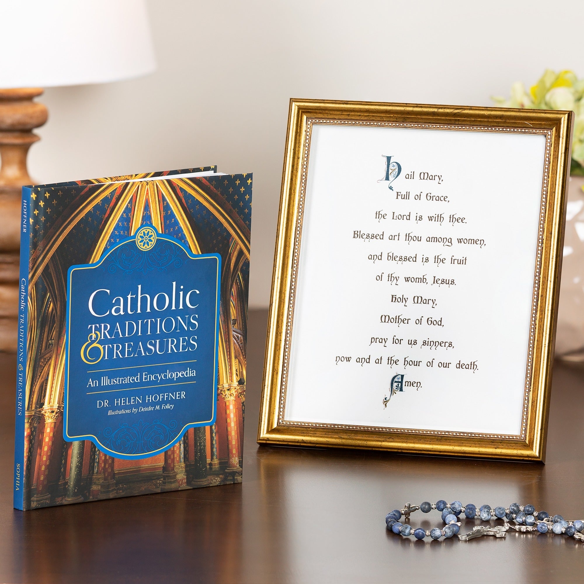 Catholic Traditions & Treasures and Calligraphy Hail Mary Print - Set