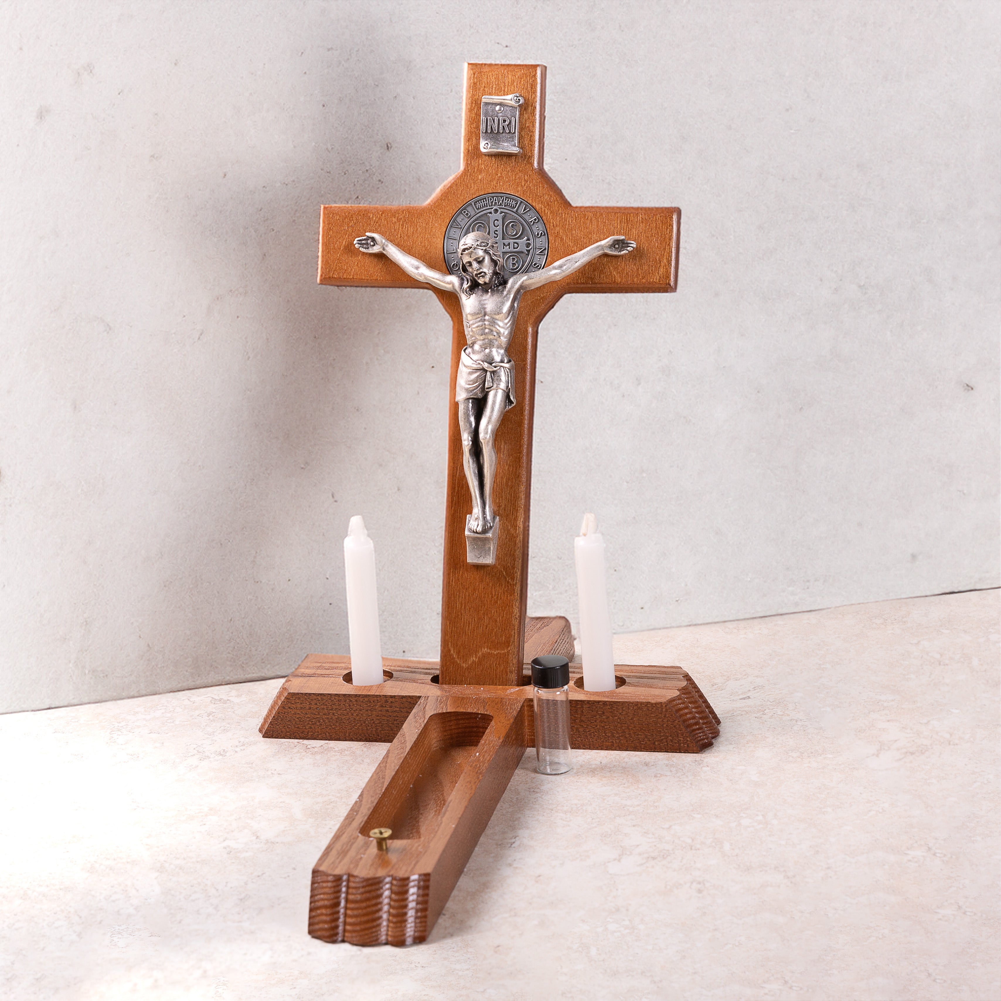 Walnut St. Benedict Sick Call Set - 12"