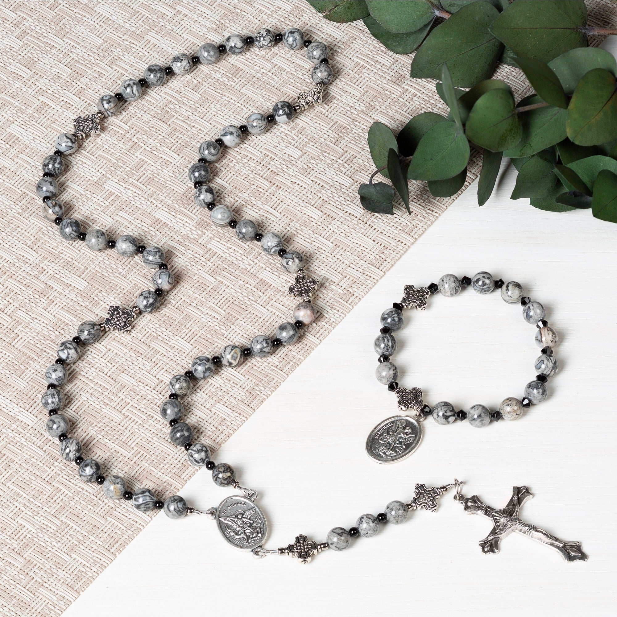 Holy Souls Rosary with Rosary Bracelet (Gift Set)