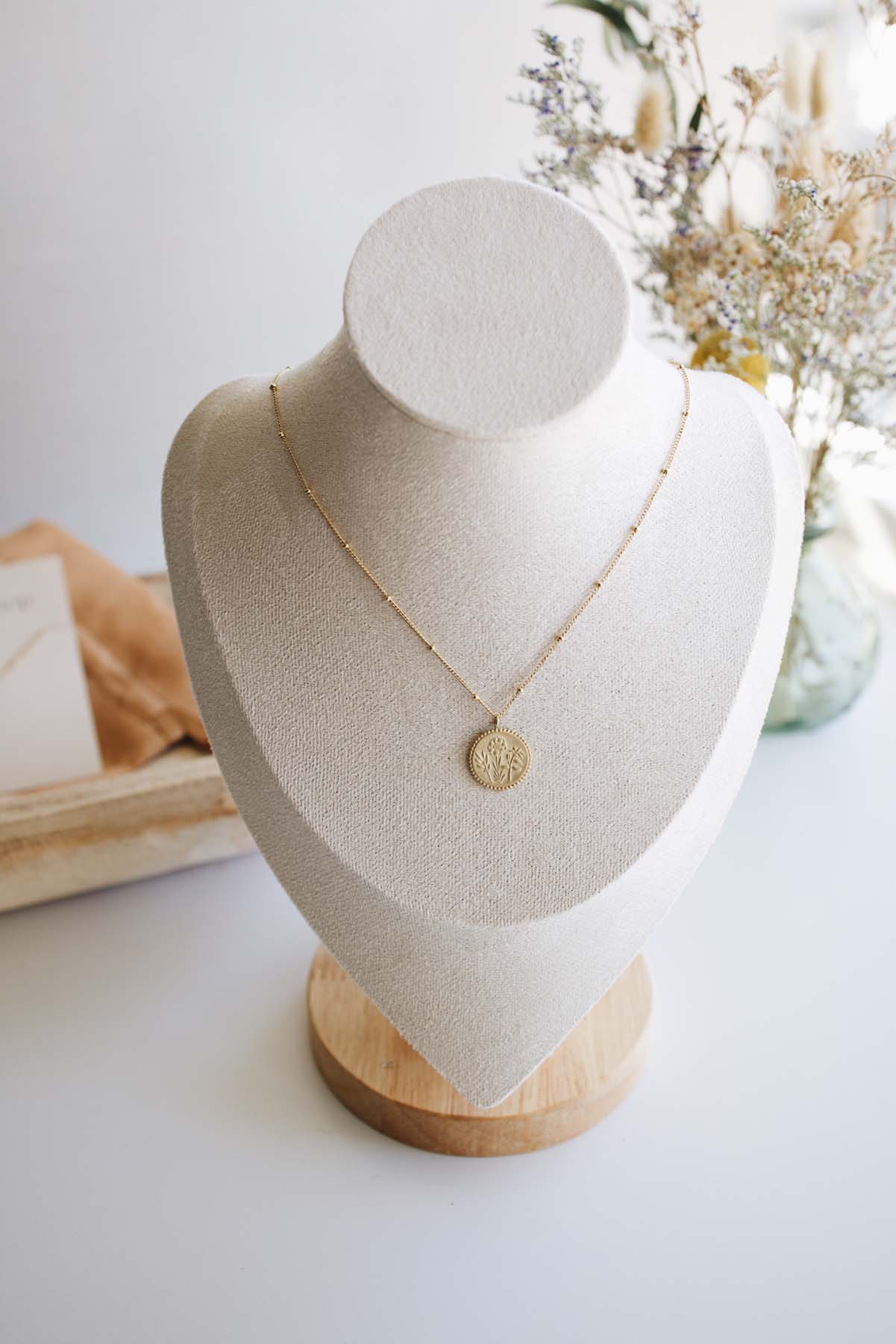 Flowers of the Holy Family Gold Filled Necklace