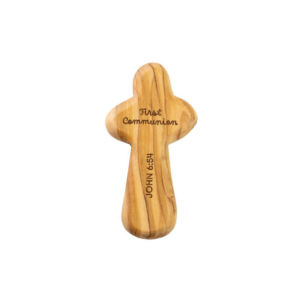 First Communion Olive Wood Comfort Cross