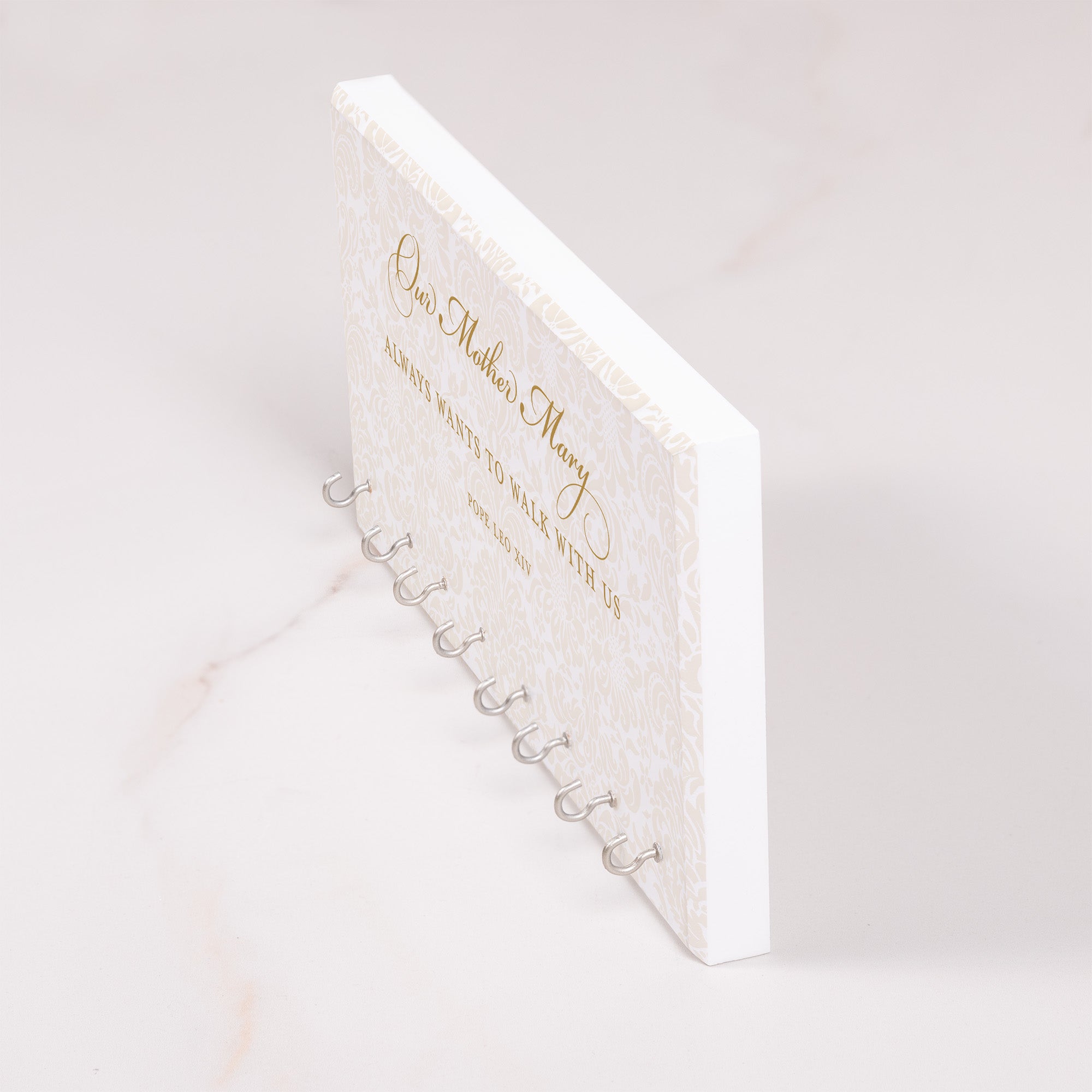 Pope Leo XIV Mother Mary Rosary Rack