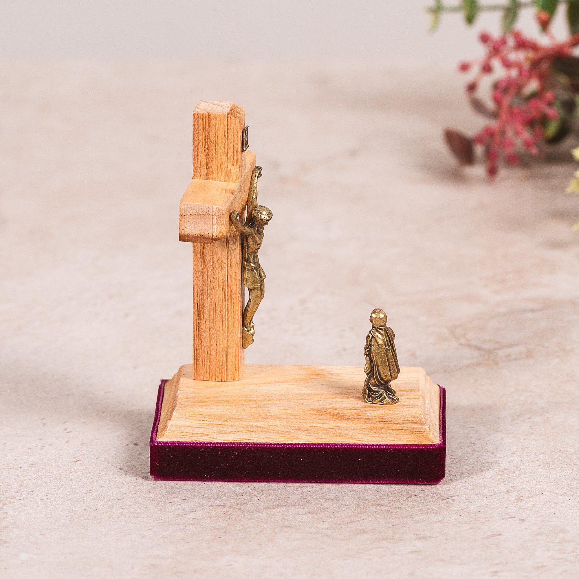 Mary at the Cross Miniature Figurine - 3"
