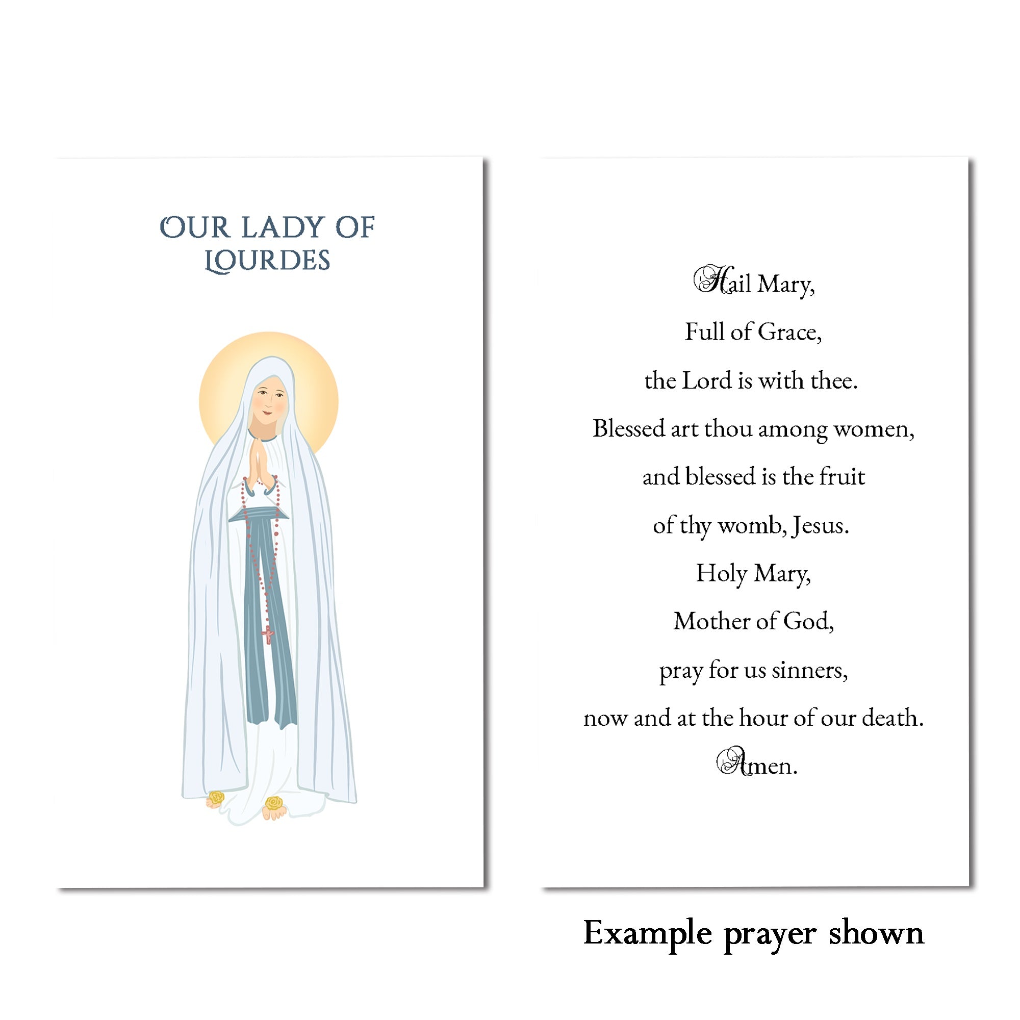 Our Lady of Lourdes Personalized Prayer Card