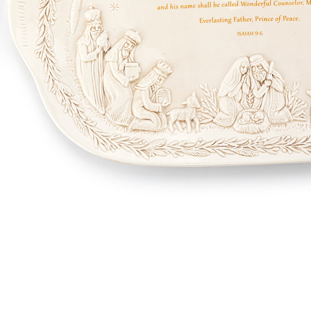 A Child is Born Nativity Platter - 18"