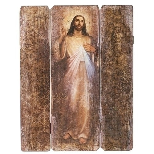 Divine Mercy Wooden Wall Plaque
