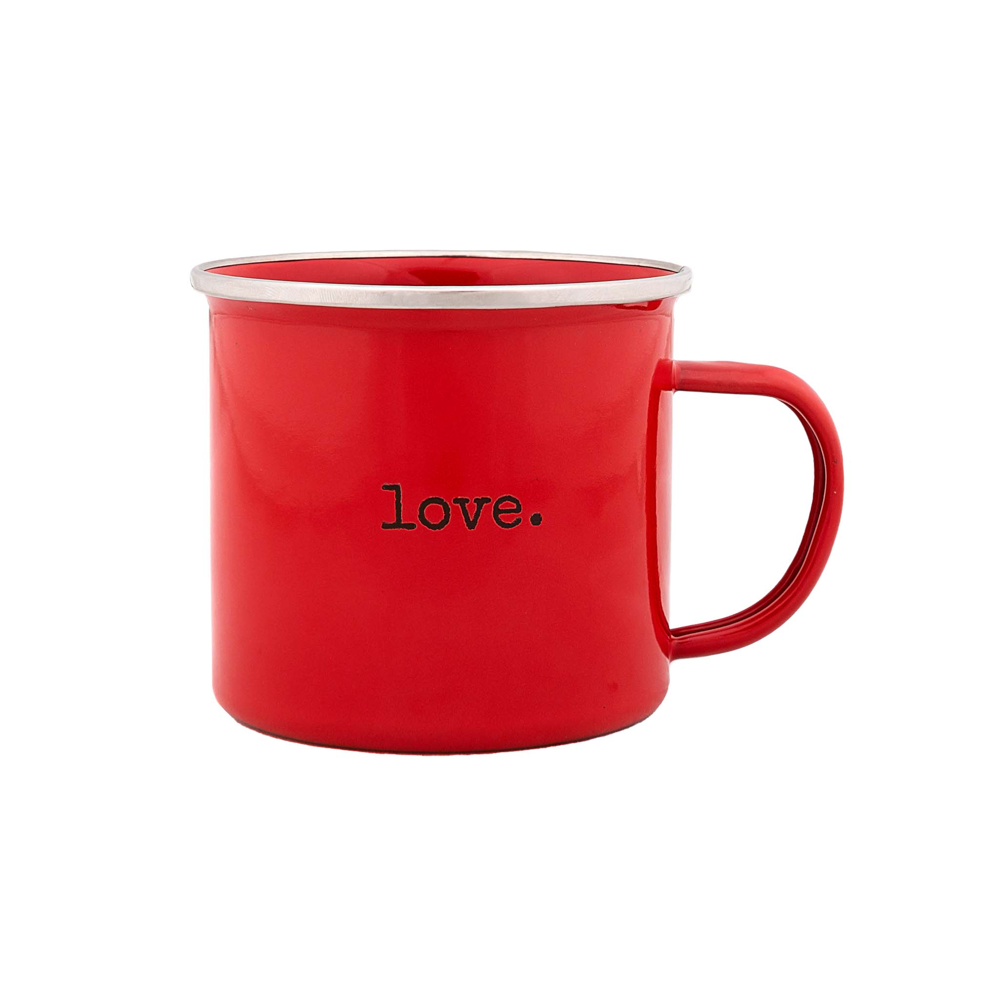 Personalized Red Enamel Love Cup