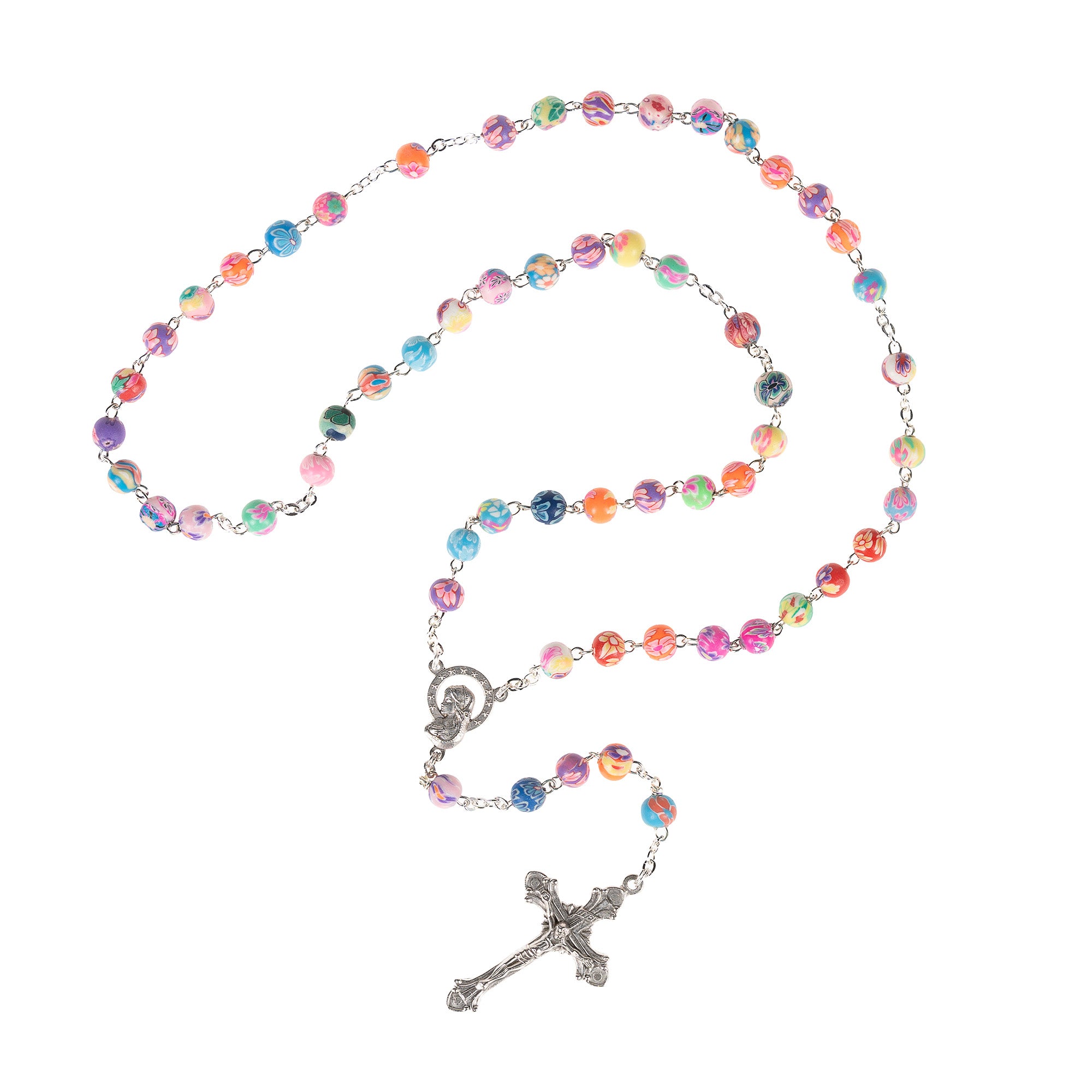 Multi-Colored Clay Bead Rosary