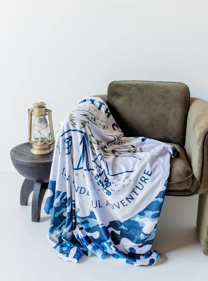 Wonderful Adventure Fleece Throw Blanket