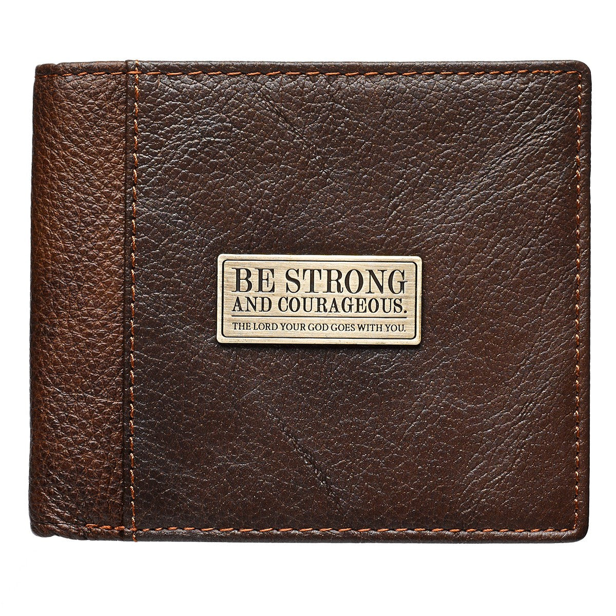 Be Strong and Courageous Leather Wallet