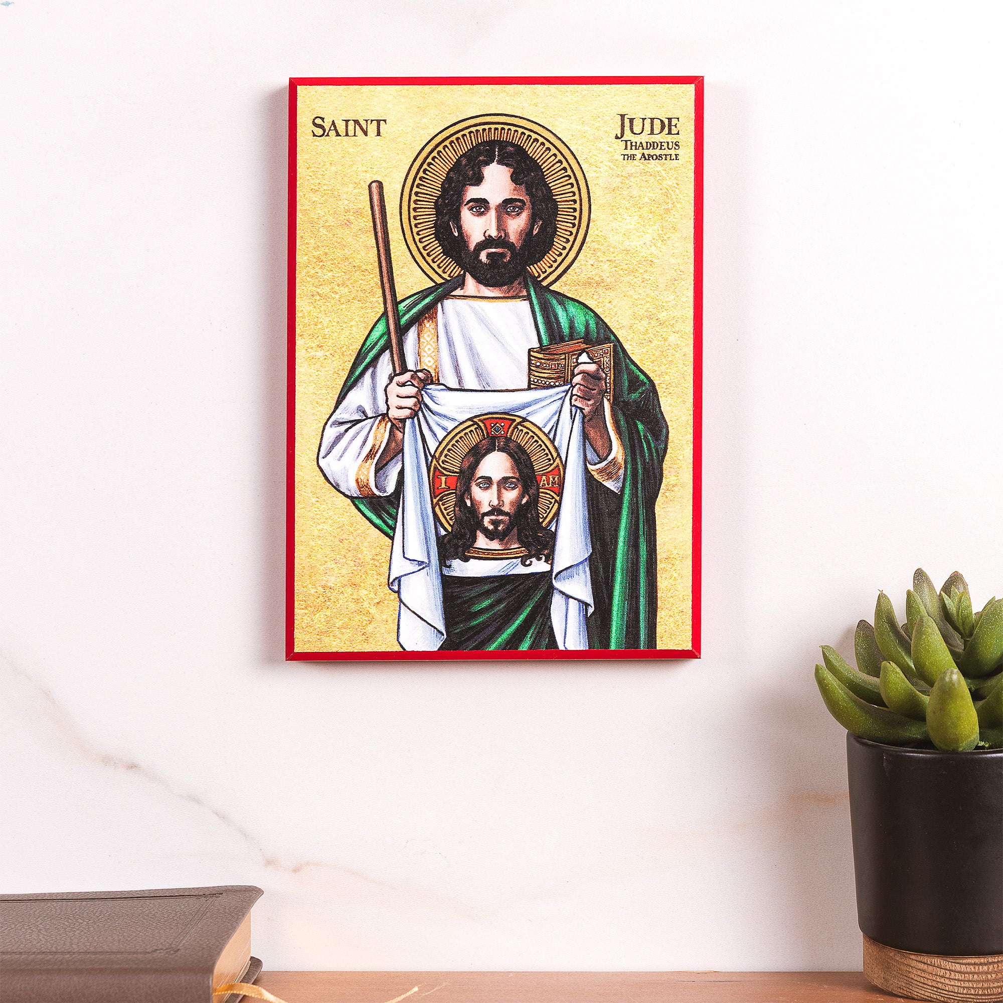 St. Jude Thaddeus Modern Icon Plaque - 5" x 7"