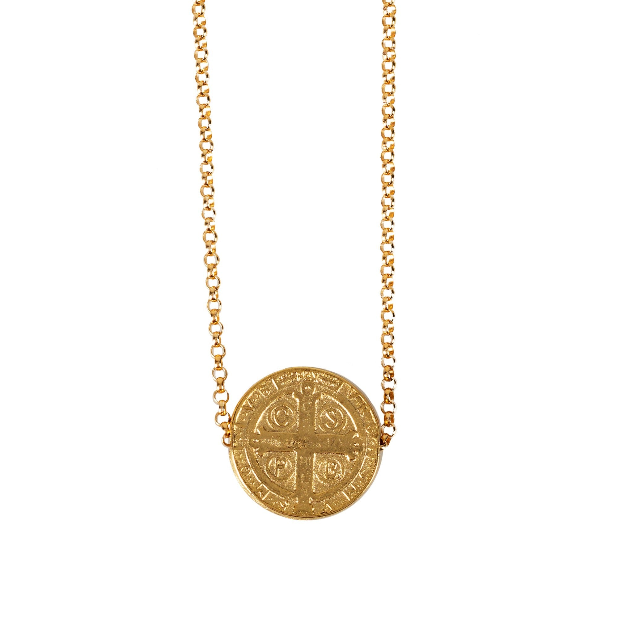 St. Benedict Medal Sliding Bead Necklace