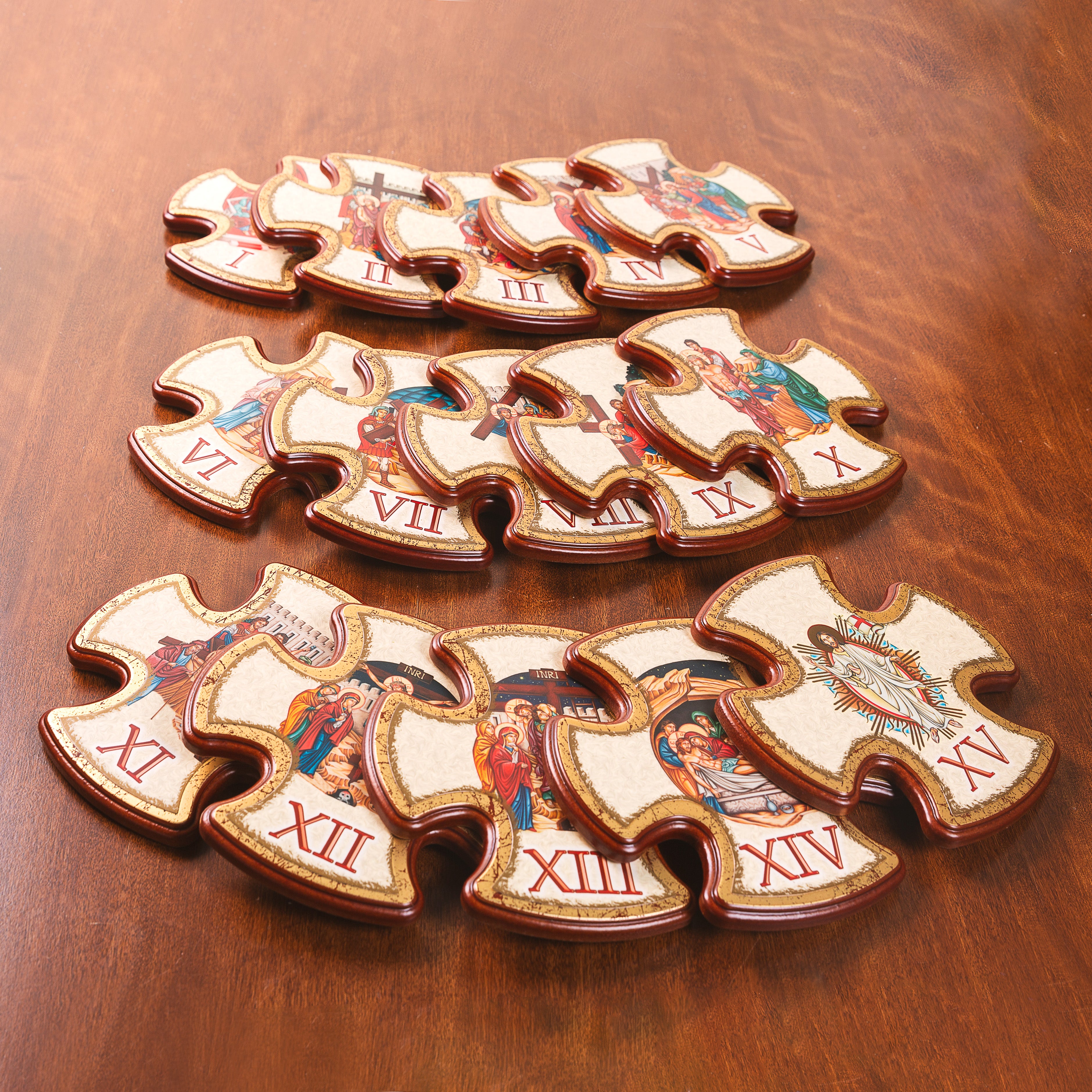 Miniature Stations of the Cross Set - 5.7" (D)