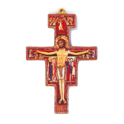 Wood San Damiano Cross, flat