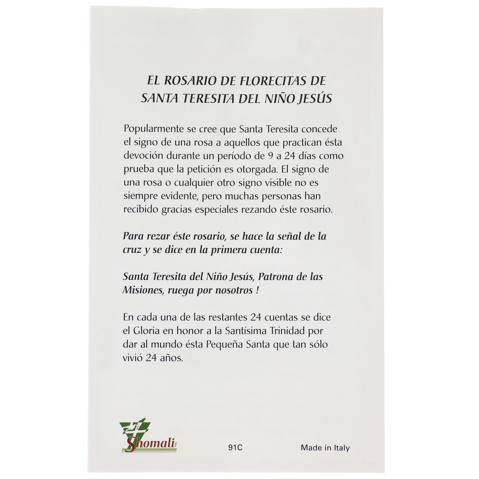 Chaplet of St. Therese of Lisieux