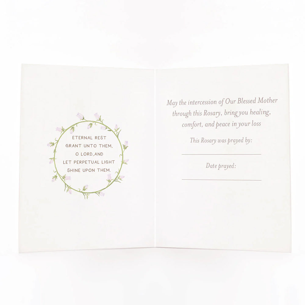 I Prayed a Rosary for You Sympathy Greeting Cards (4 Pack)