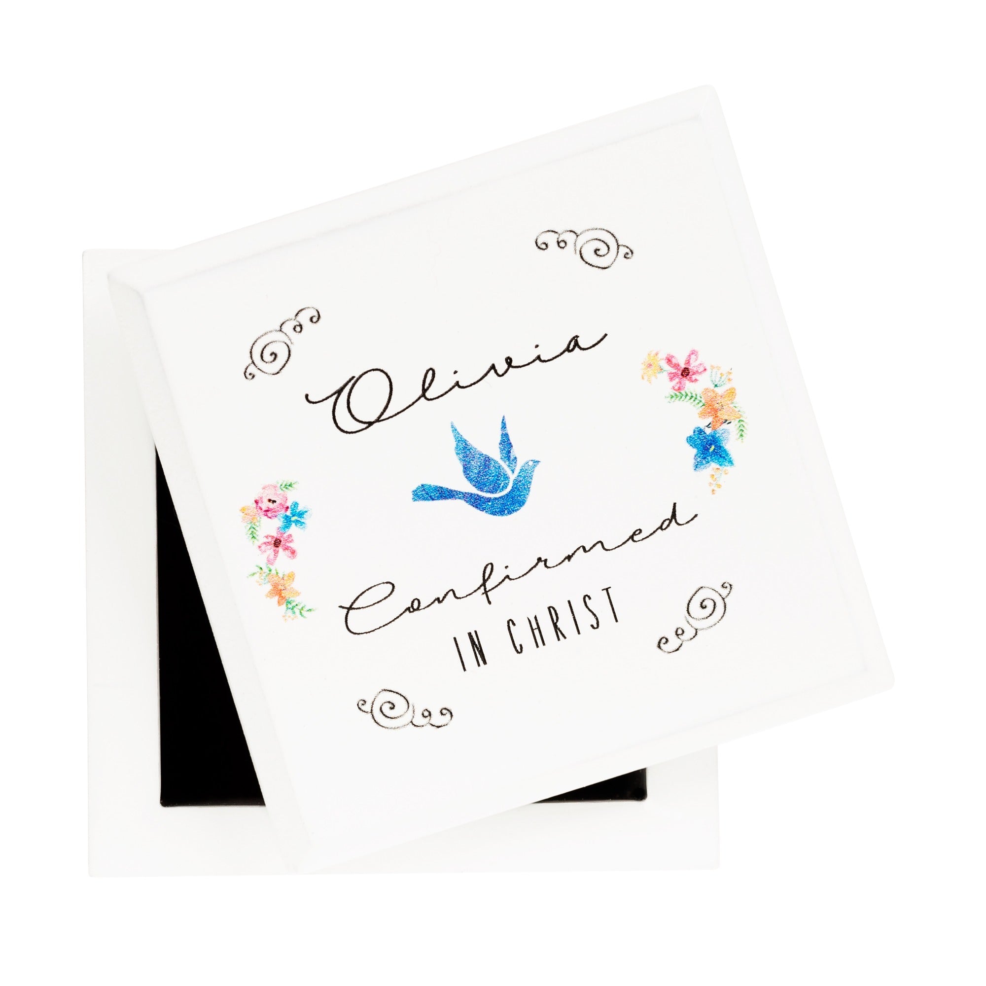 Personalized Boho Floral Confirmation Keepsake Box