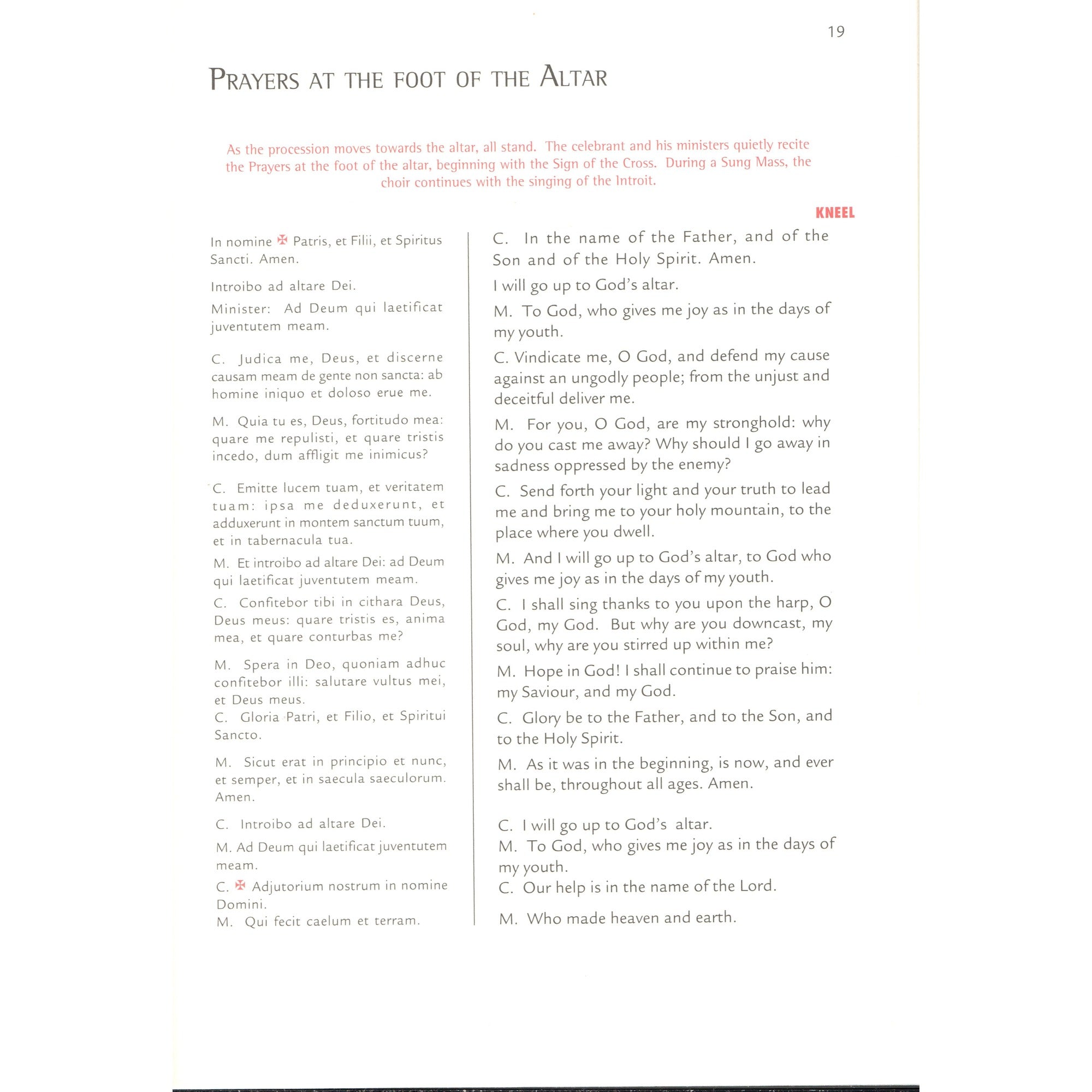 The Order of Mass - The Missal of Pope St. John XXIII - Extraordinary Form of the Roman Rite