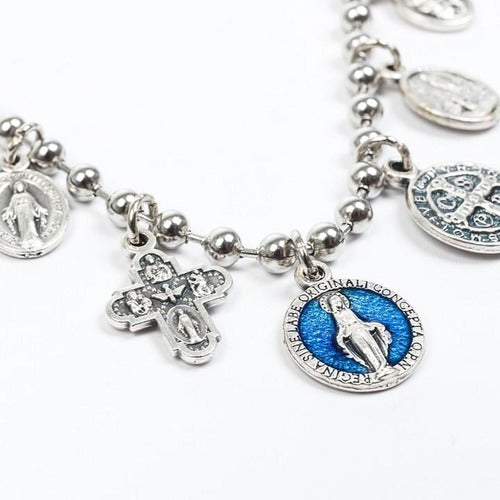 Glory Saints and Angels Necklace in Silver