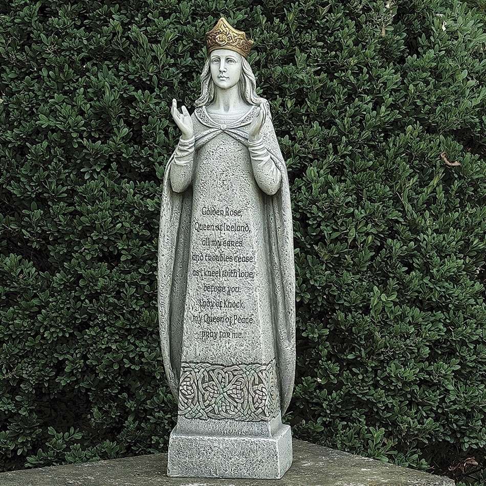 Our Lady of Knock Queen of Ireland Garden Statue - 24"