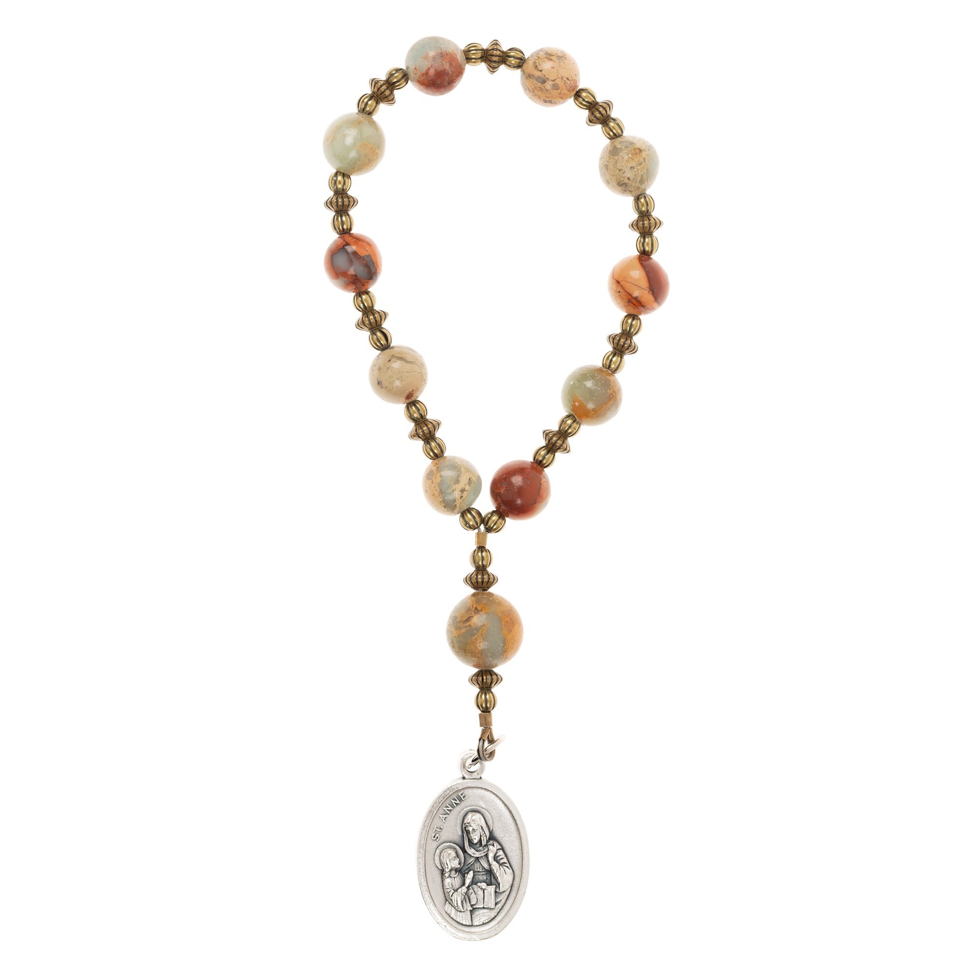 St. Anne Infertility Decade Rosary with Prayer Card