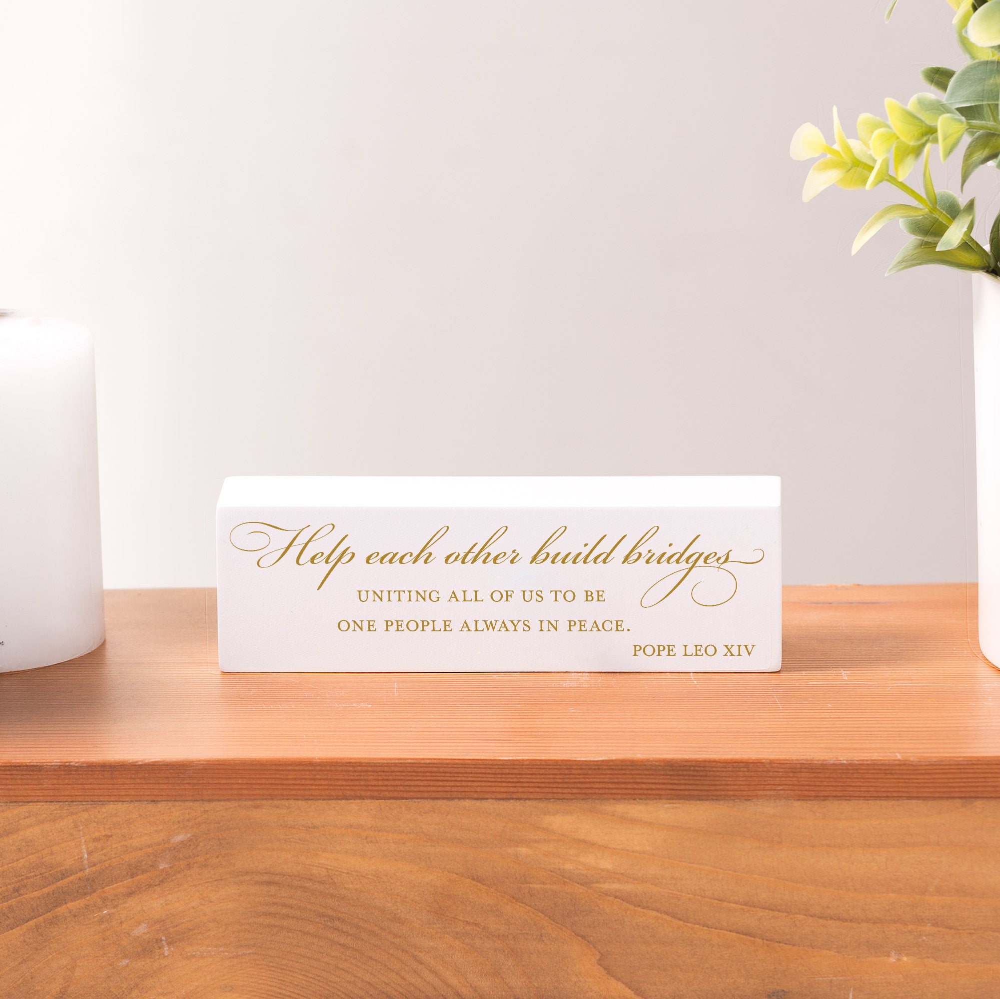 Pope Leo XIV Help Each Other Block