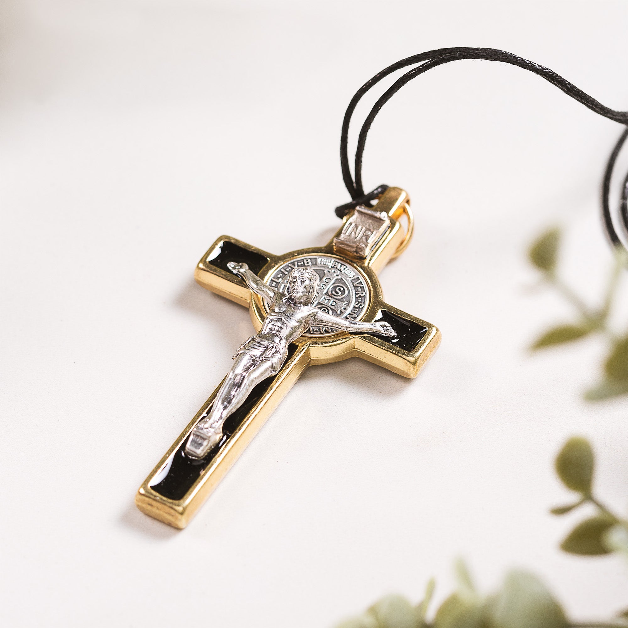 Gold St. Benedict Crucifix - 3 inch | The Catholic Company®