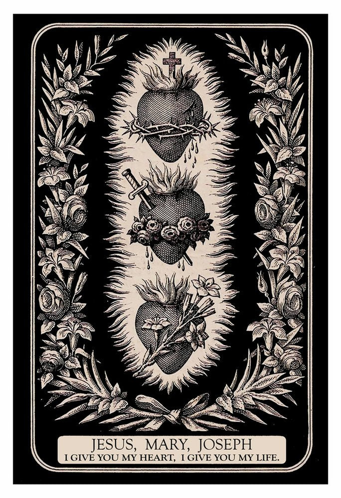 Three Hearts of the Holy Family Unframed Print