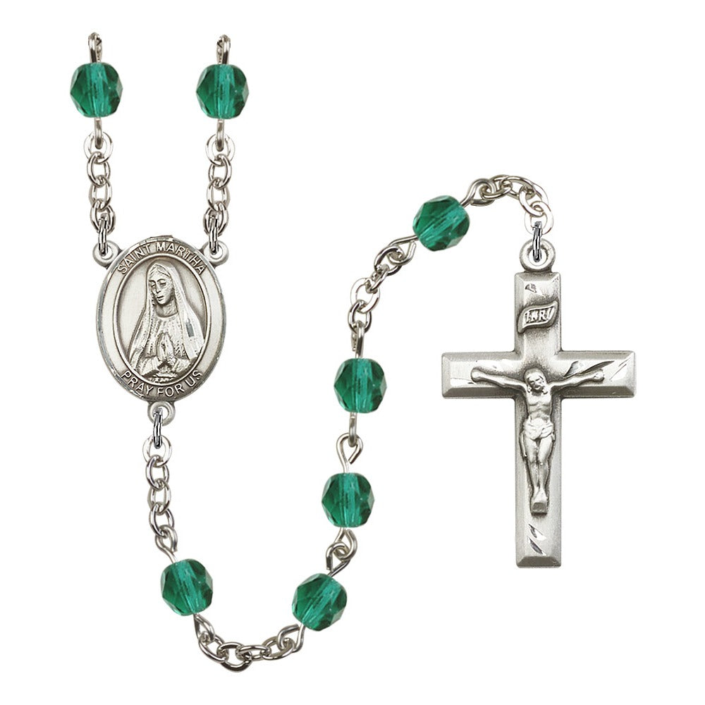 St. Martha Teal December Rosary 6mm