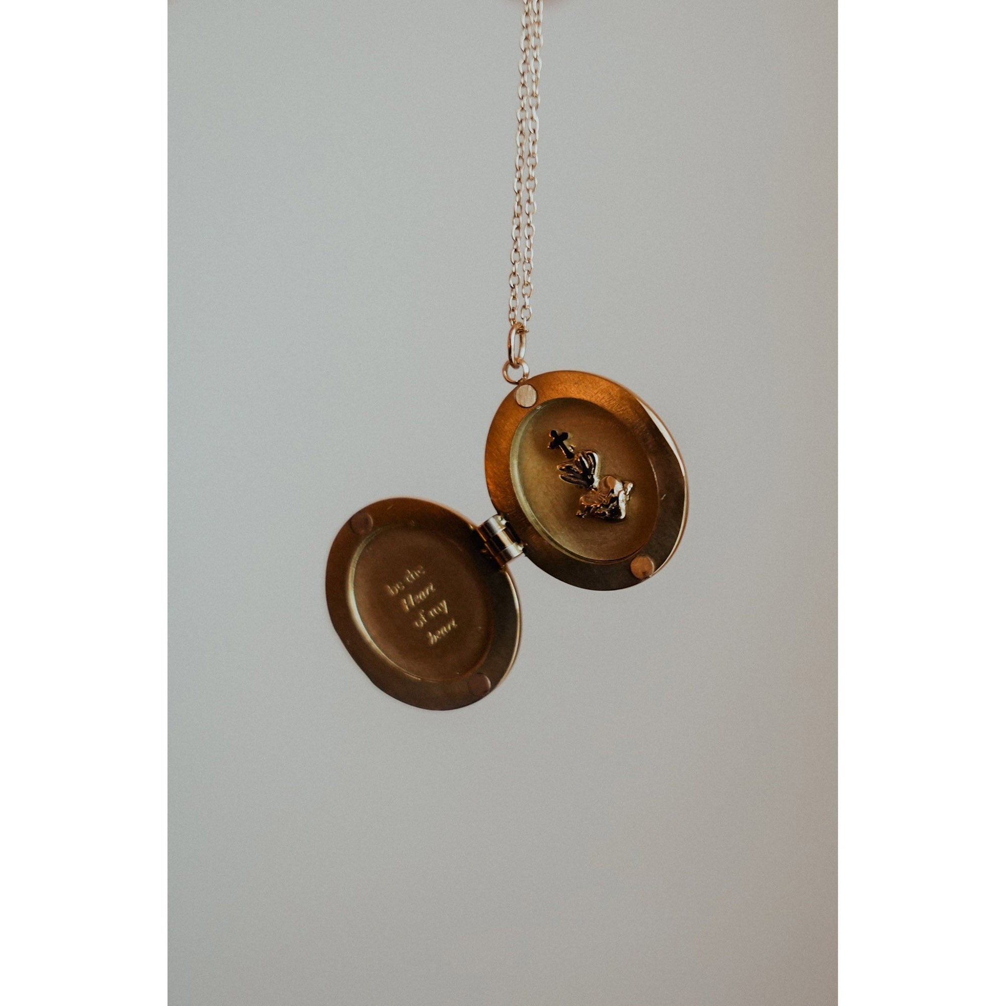 Monstrance Gold Locket Necklace