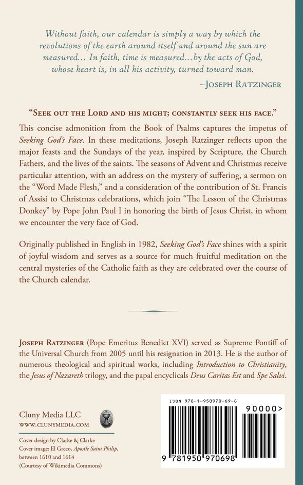 Seeking God's Face: Meditations for the Church Year - By Joseph Ratzinger