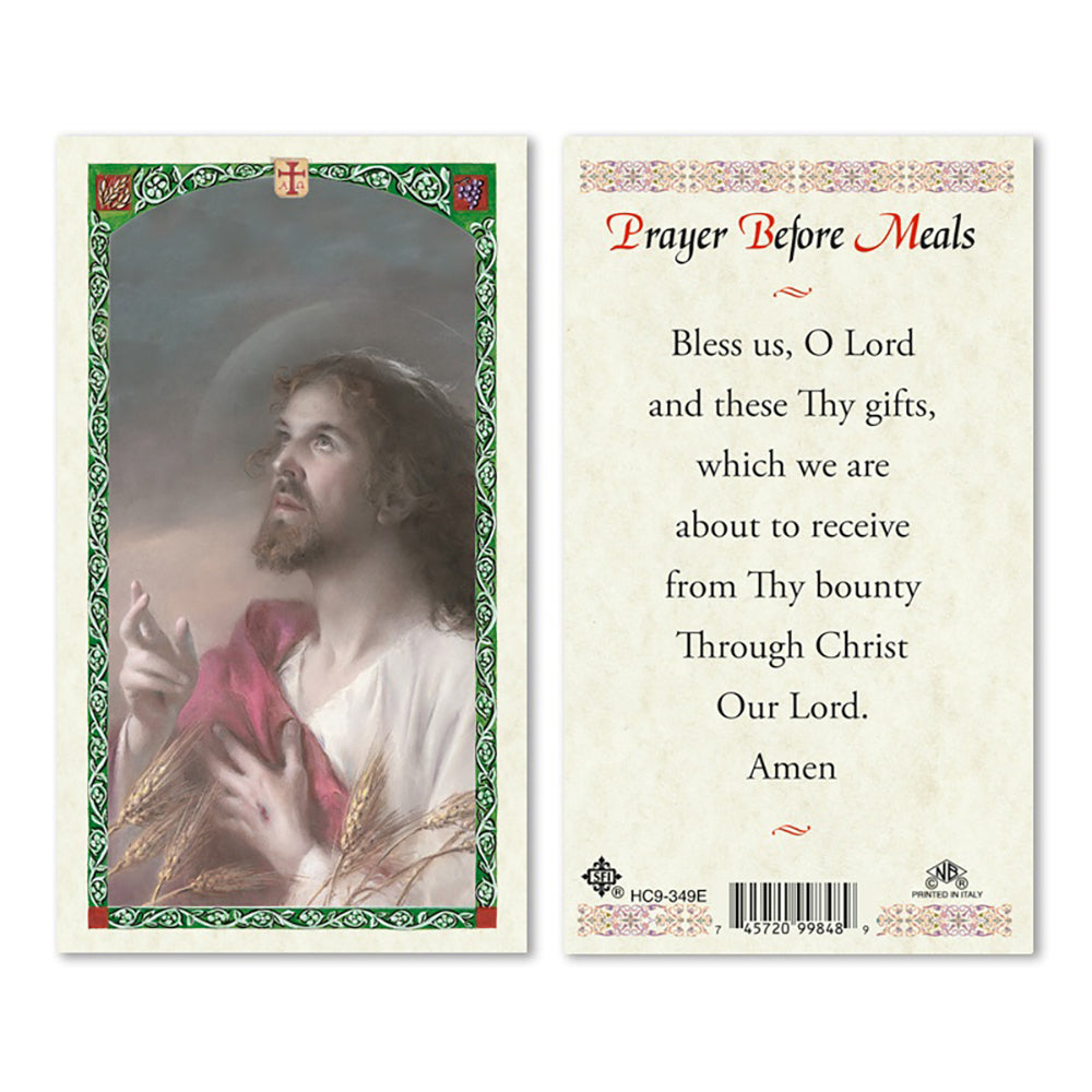 Prayer Before Meals Holy Card