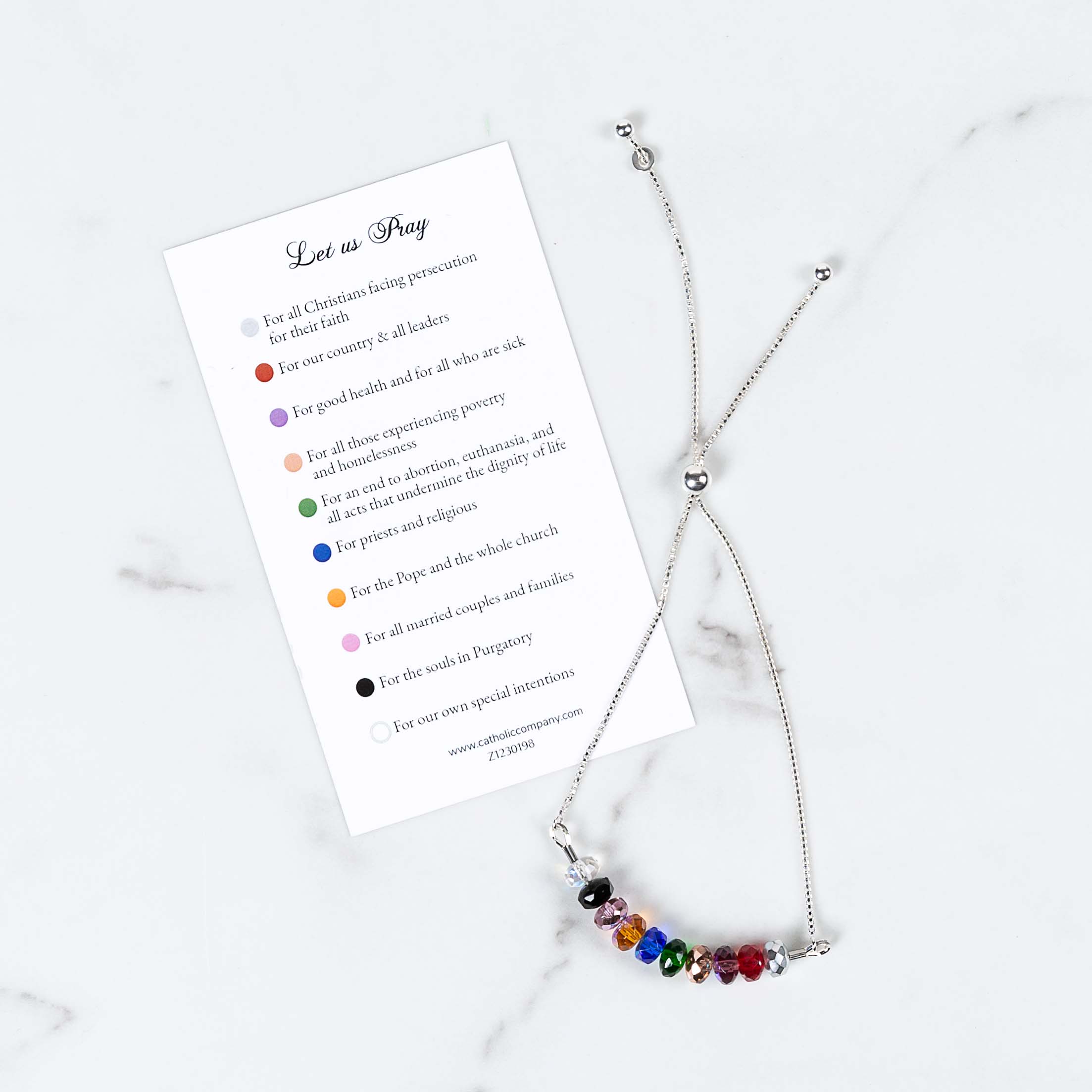 Sterling Jeweled Intentions Bracelet