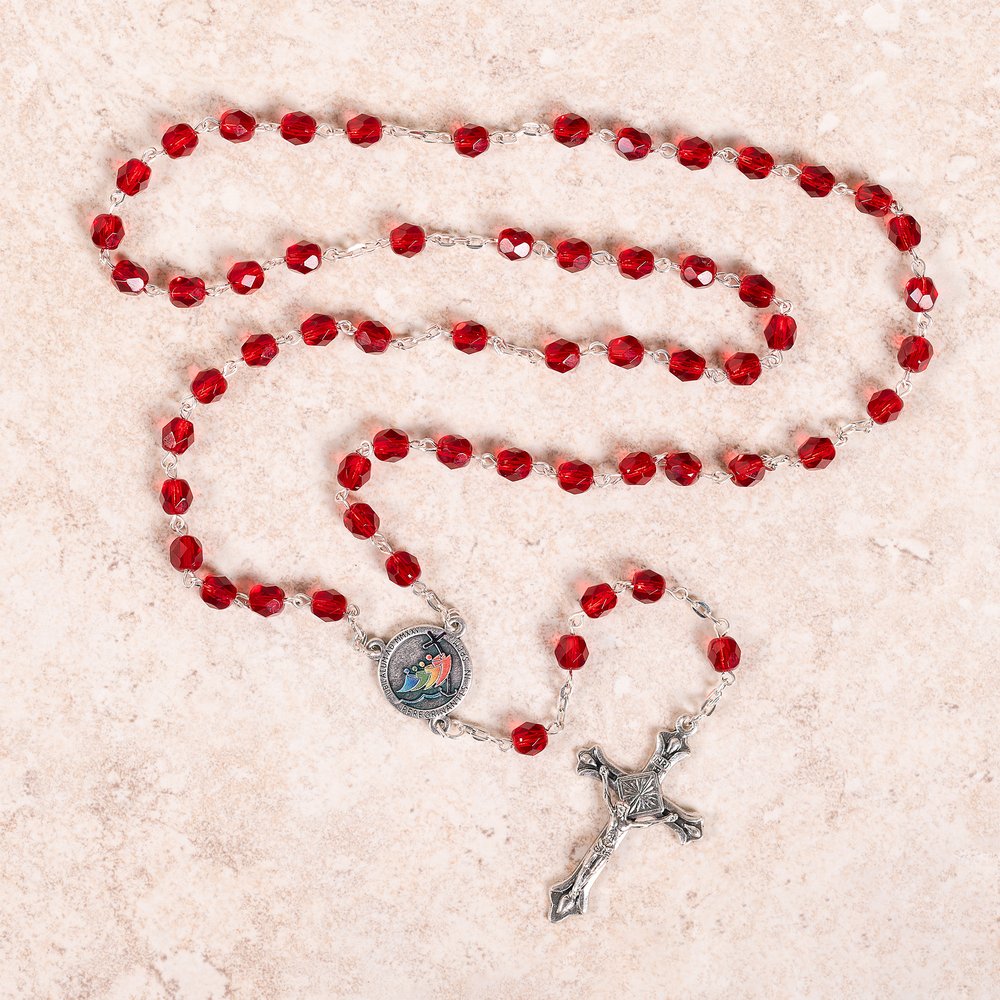 Jubilee of Hope Red Glass Rosary
