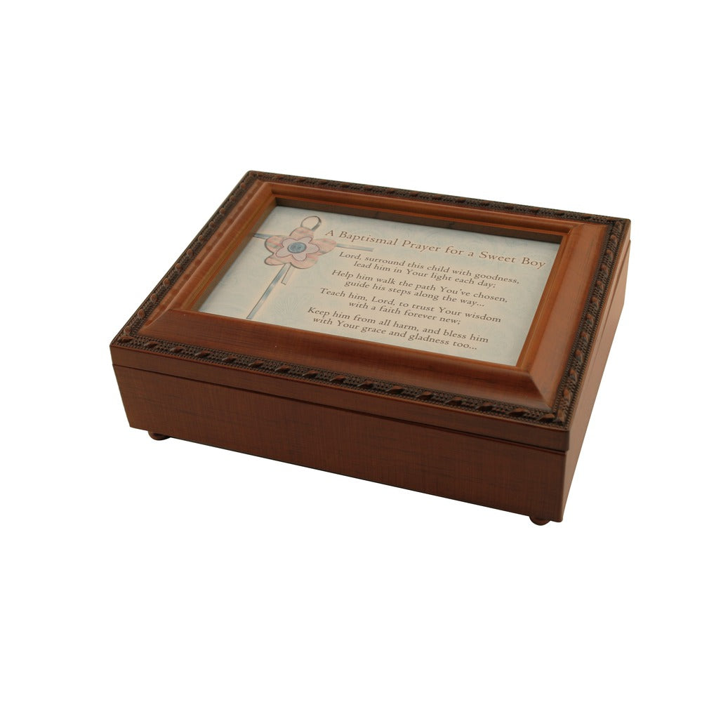 Baptismal Prayer Keepsake Music Box, Boy