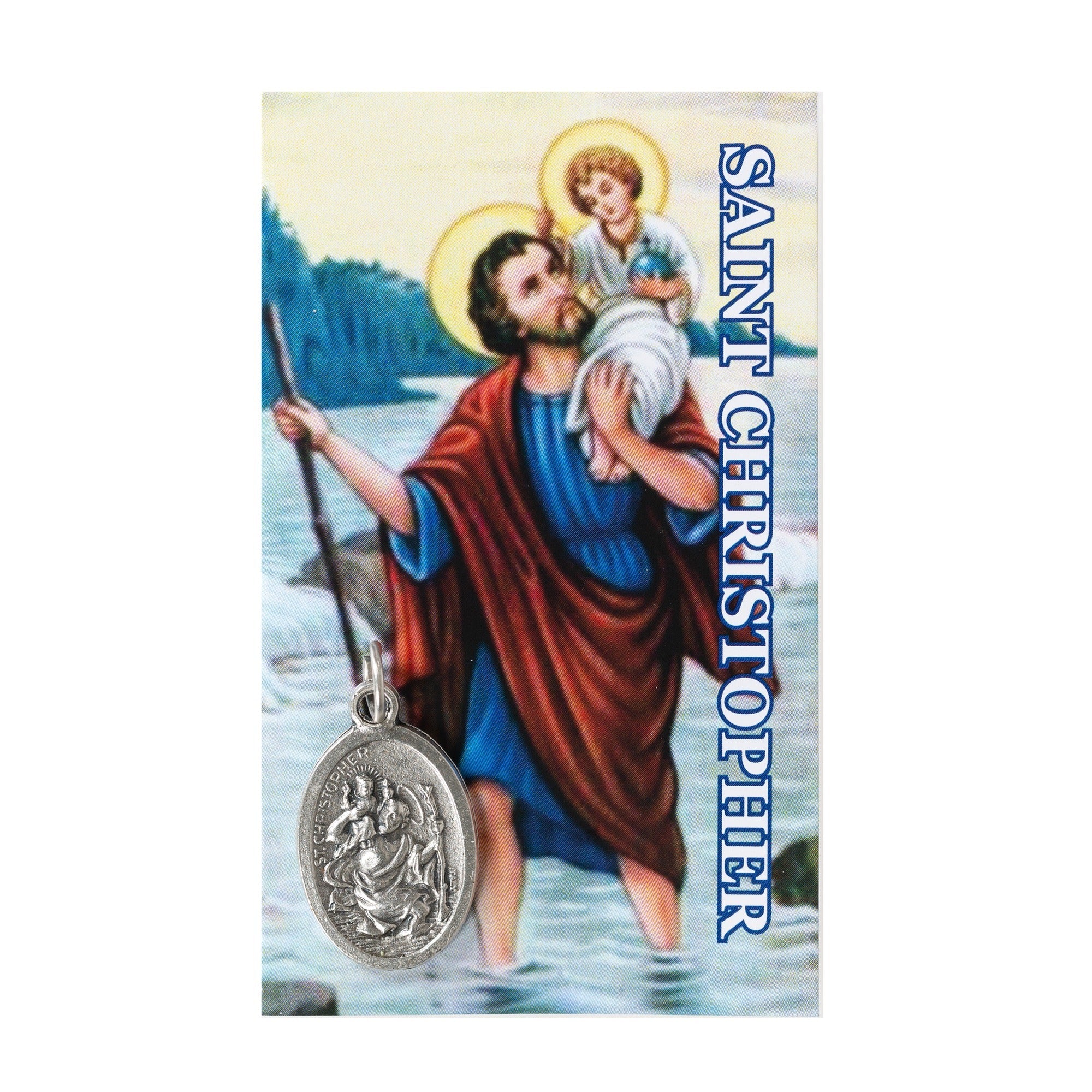 St. Christopher Medal and Prayer Card