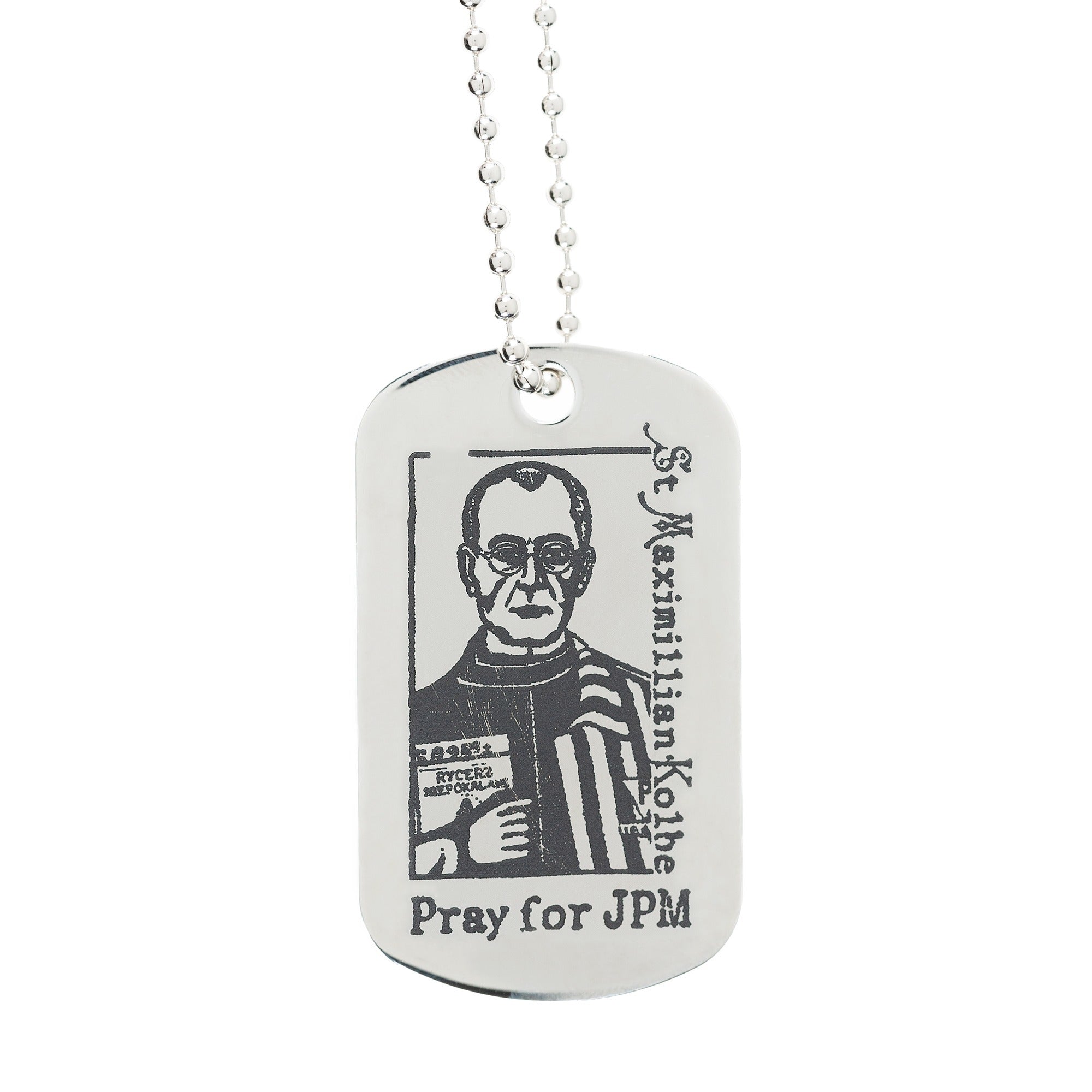 Personalized St. Maximillian Kolbe Dog Tag