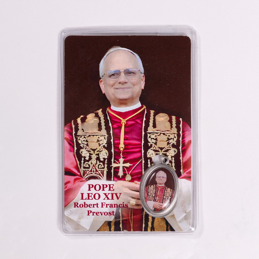 Pope Leo XIV In the One We Are One Prayer Card & Medal