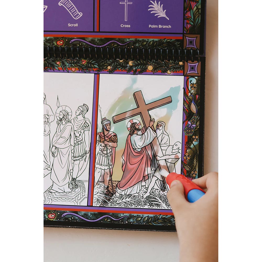 The Stations of the Cross Water Reveal Book