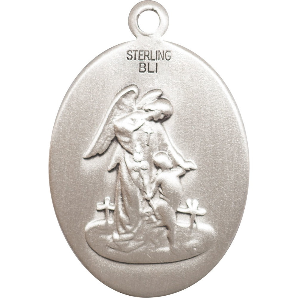 Sterling Silver Guardian Angel/Baseball Pendant w/ chain