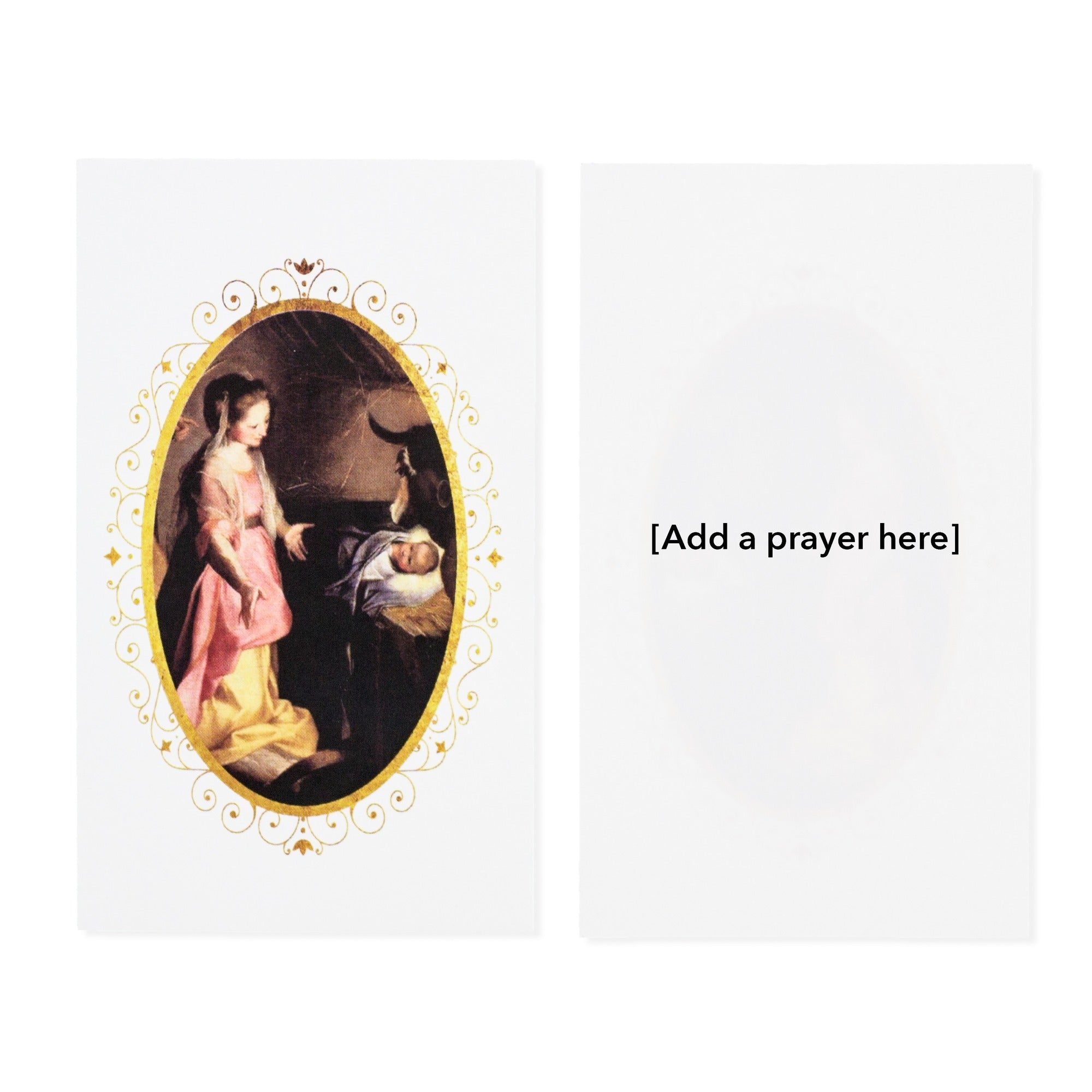 Barocci Nativity Personalized Prayer Cards