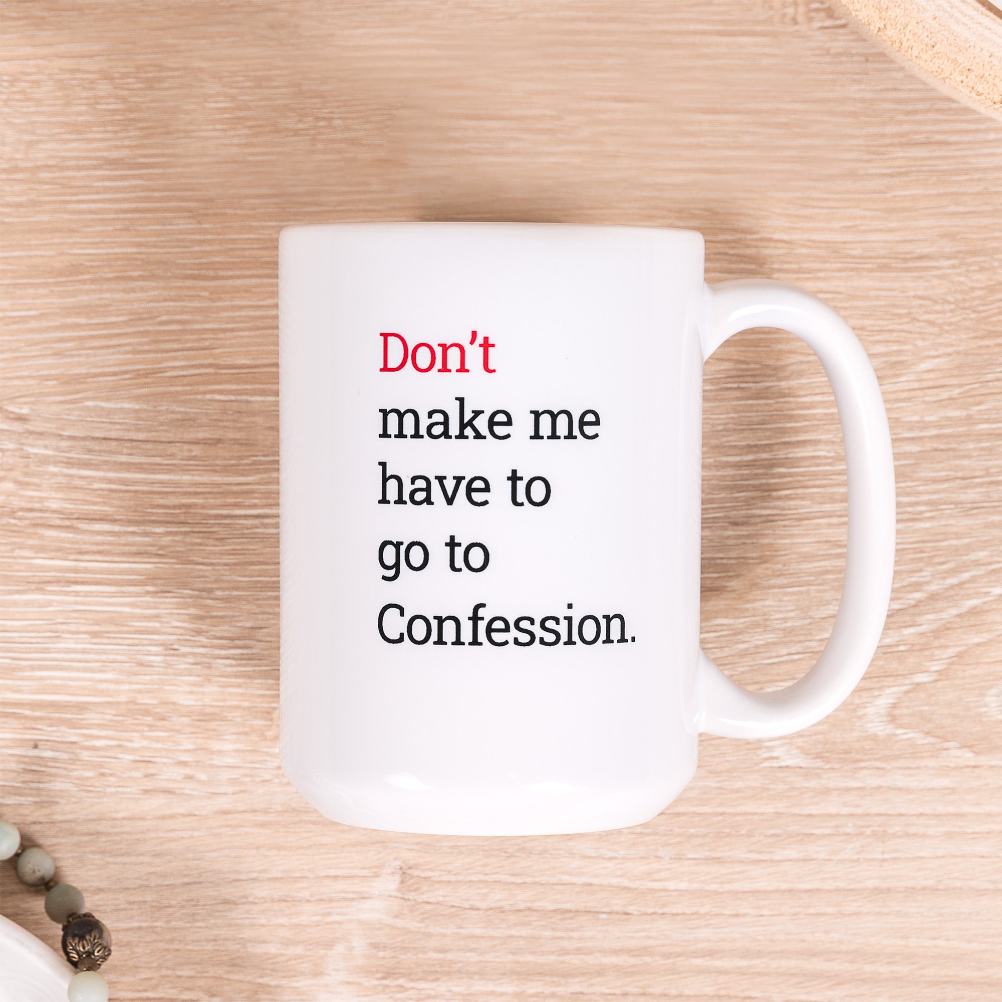 Devotions for Confession Book & Don't Make Me Have To Go To Confession Mug (Gift Set)
