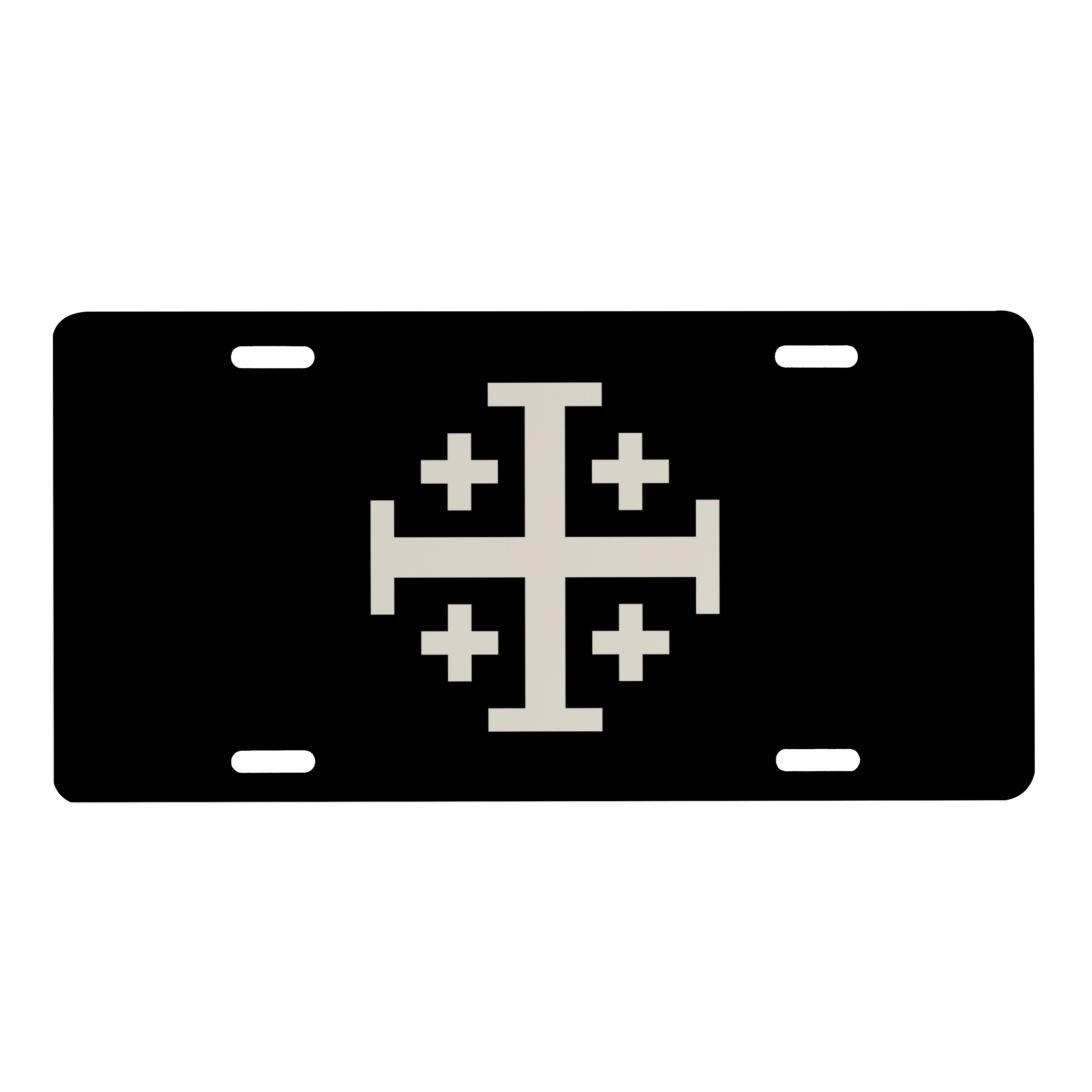 Jerusalem Cross License Plate