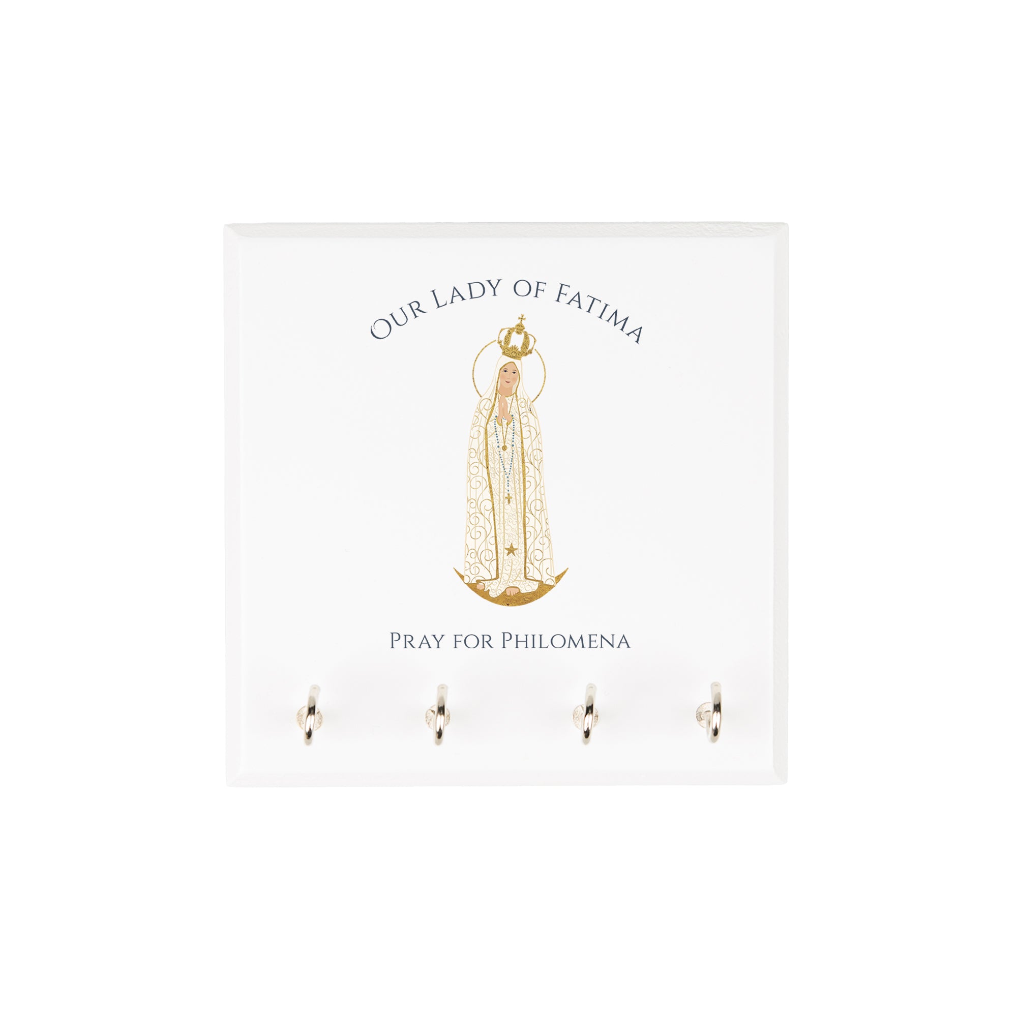 Personalized Our Lady of Fatima Rosary Rack