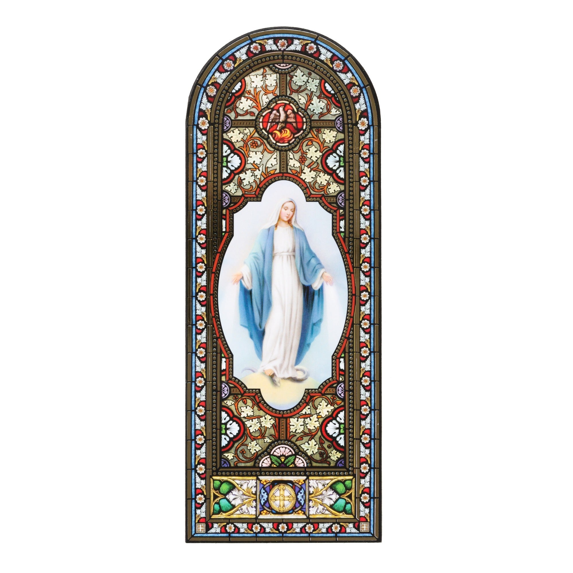Cathedral Window Our Lady of Grace Plaque