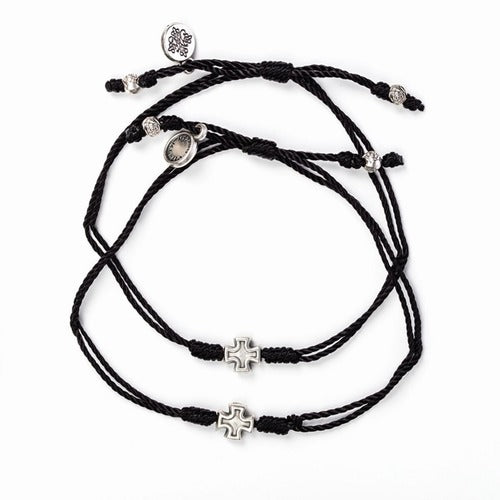 Prayer Partners Bracelet Set in Black and Silver