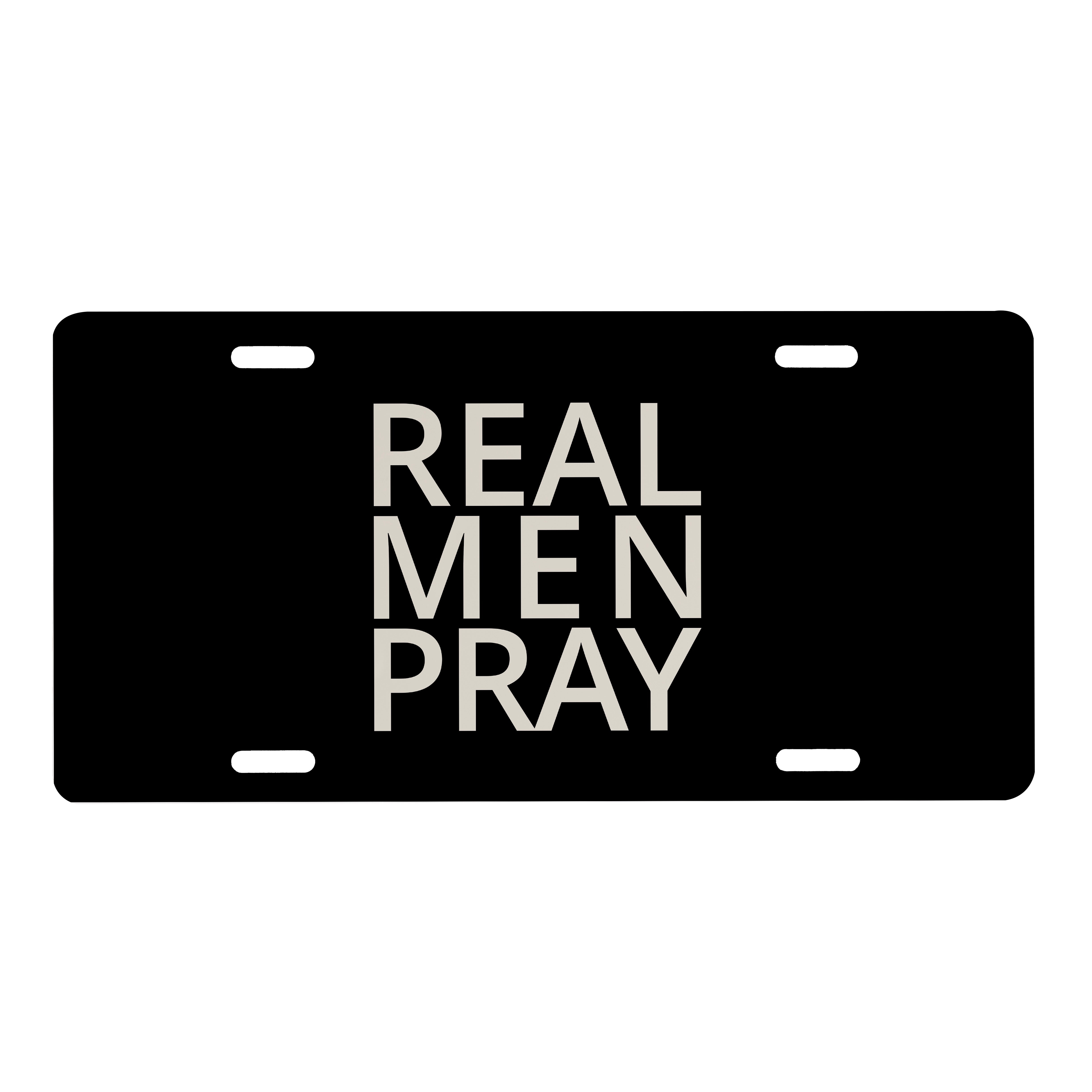 Real Men Pray License Plate