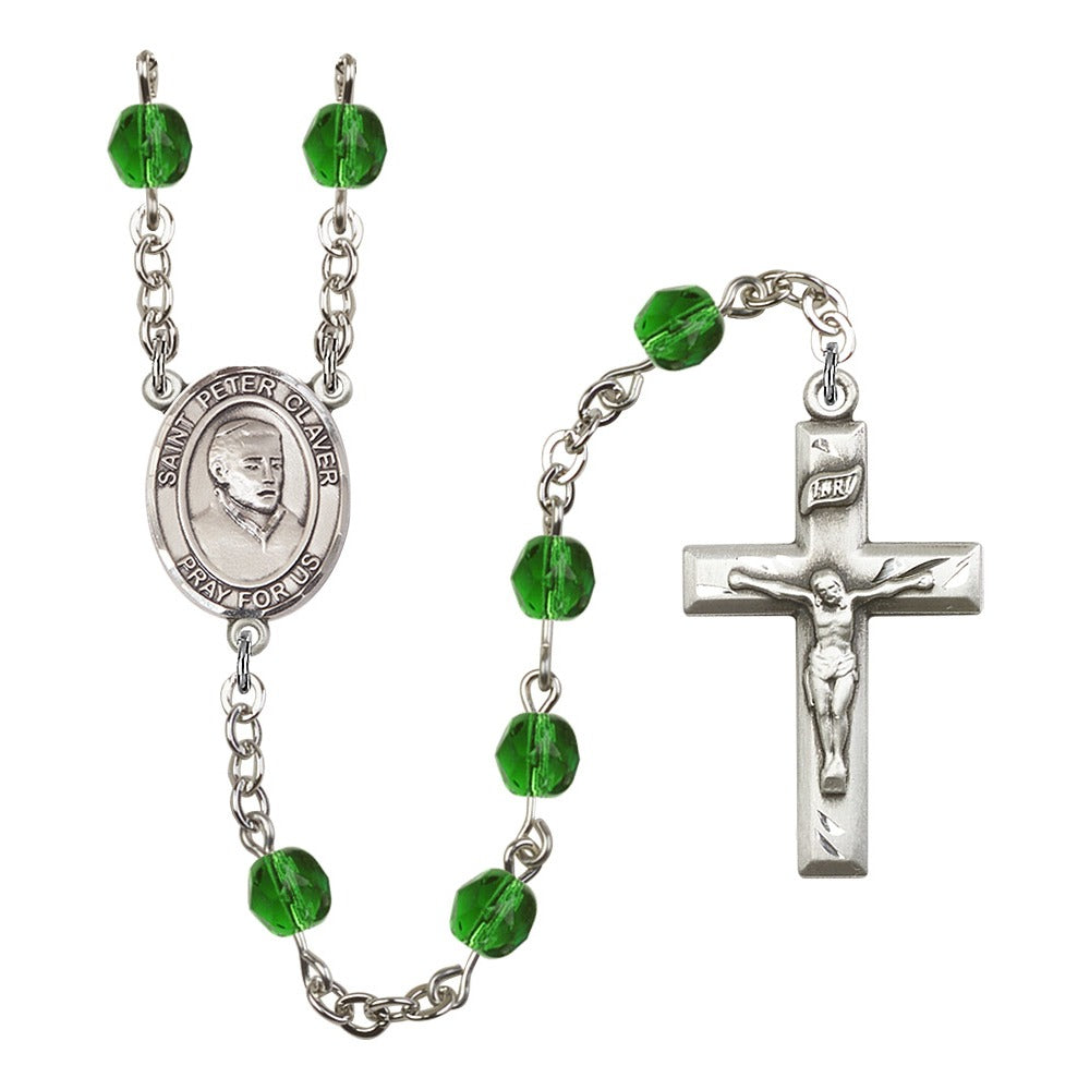 St. Peter Claver Green May Rosary 6mm