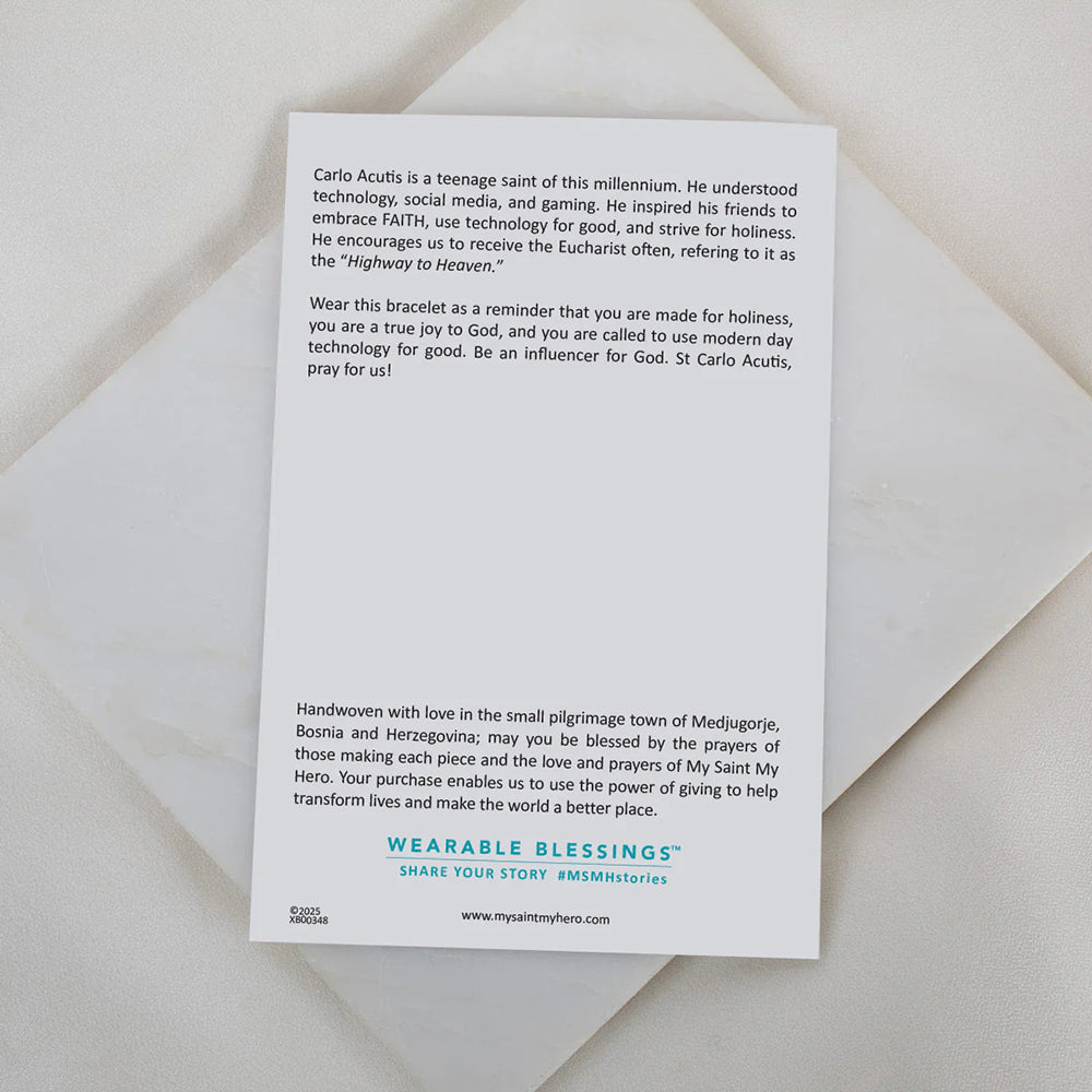 St. Carlo Acutis Blessing Bracelet for Kids